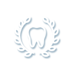 Animation of tooth surrounded by garland icon