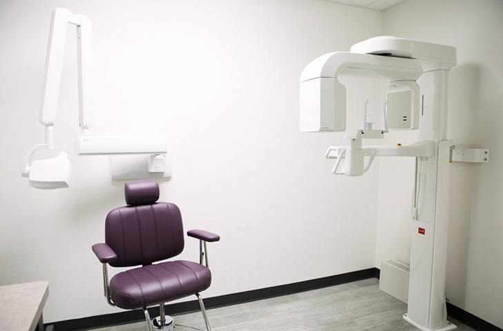 Comfortable dental exam room